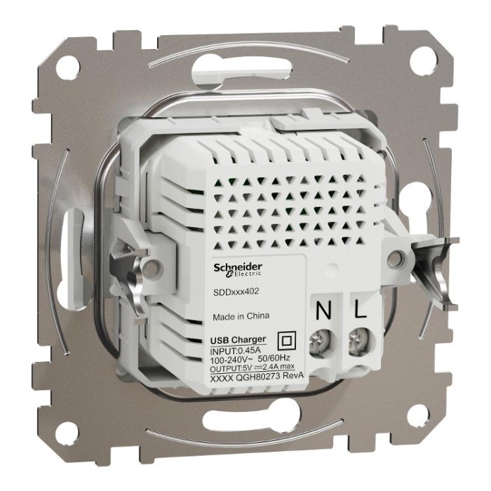 купить купить Подвійна USB розетка тип A+C 2,4A Білий Sedna Design Schneider Electric  