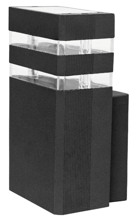 Світильник VELMAX V-WL-40, max 35W, E27, 220V, IP54, чорний