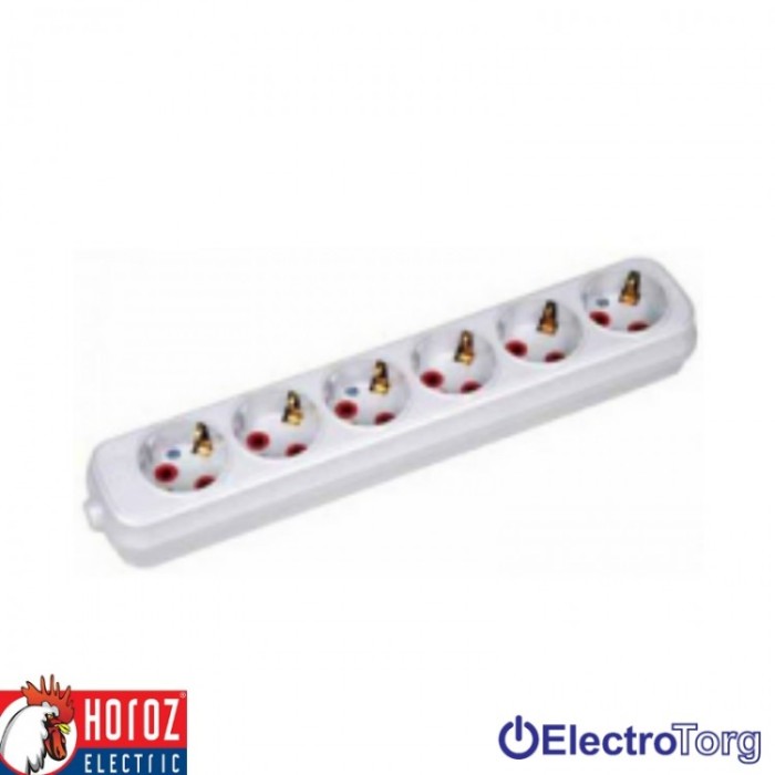 купить купить Колодка шестиместная с заземлением Horoz Electric  