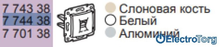купить купить Механизм розетки телефонной 1хRJ11 белый Valena Legrand  