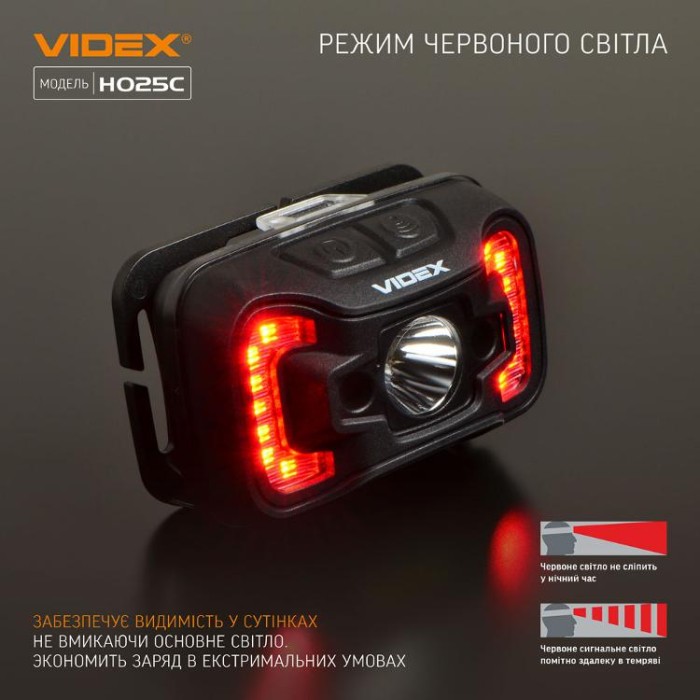 купить купить Налобний світлодіодний ліхтарик VIDEX VLF-H025C 310Lm 5000K  