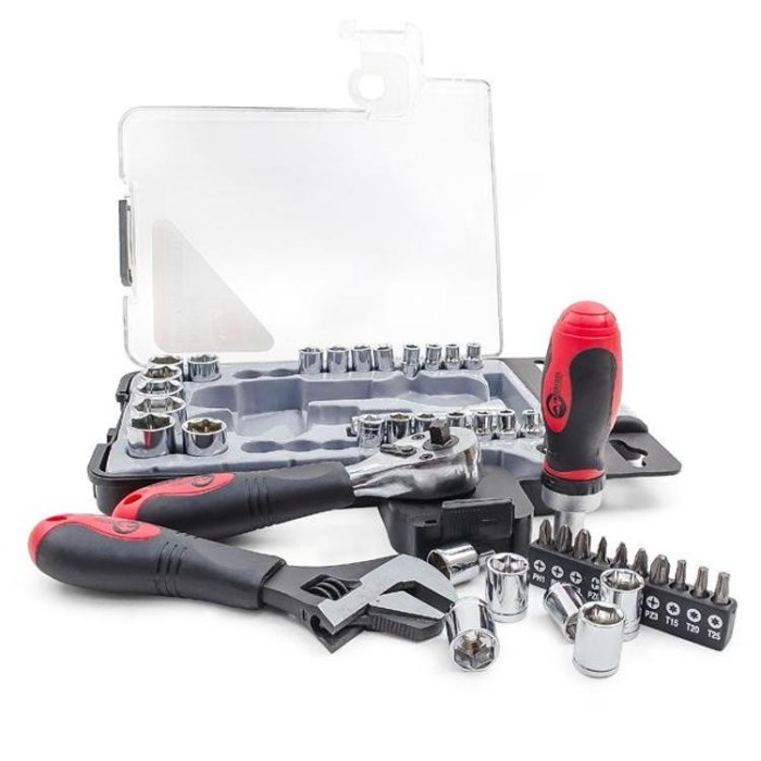 купить купить Набор инструмента 43 ед., 3/8&quot;&amp;1/4&quot;, Cr-V INTERTOOL ET-6003  