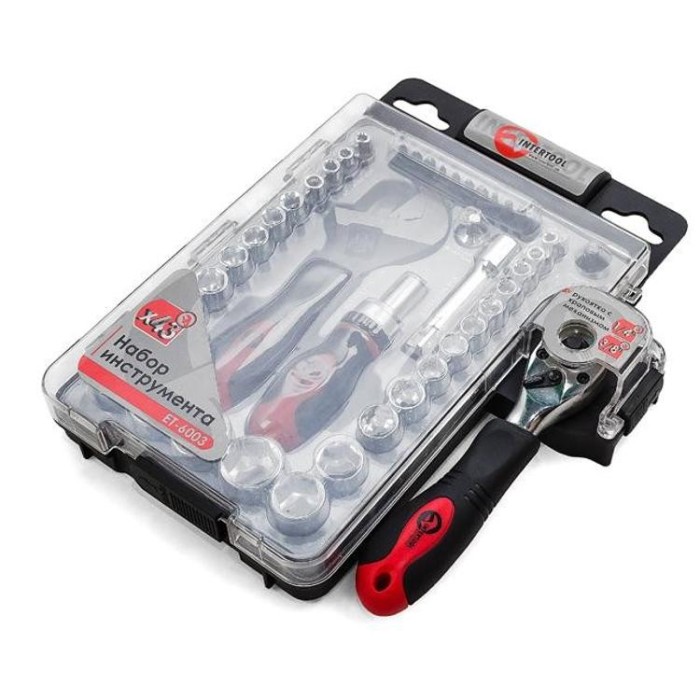 купить купить Набор инструмента 43 ед., 3/8&quot;&amp;1/4&quot;, Cr-V INTERTOOL ET-6003  