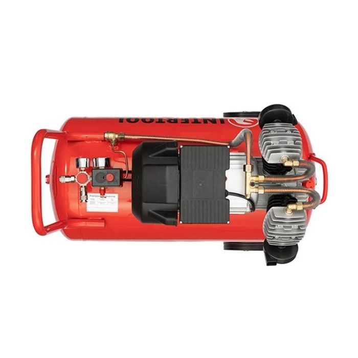 купить купить Компрессор 100 л, 3 кВт, 220 В, 8 атм, 420 л/мин, 2 цилиндра INTERTOOL PT-0008  
