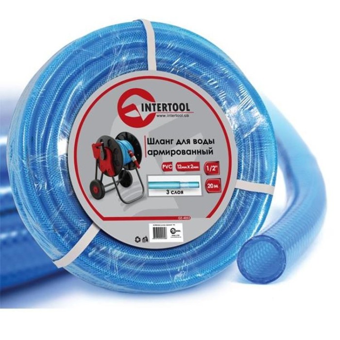 купить купить Шланг для воды 3-х слойный 1/2&quot;, 20 м, армированный PVC INTERTOOL GE-4053  
