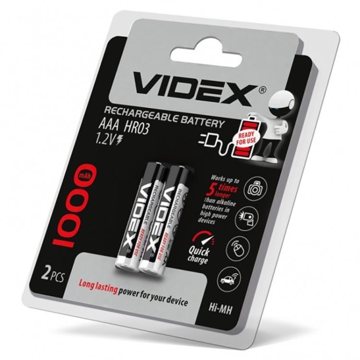 купить купить Акумулятори Videx HR03/AAA 1000mAh double blister/2шт  