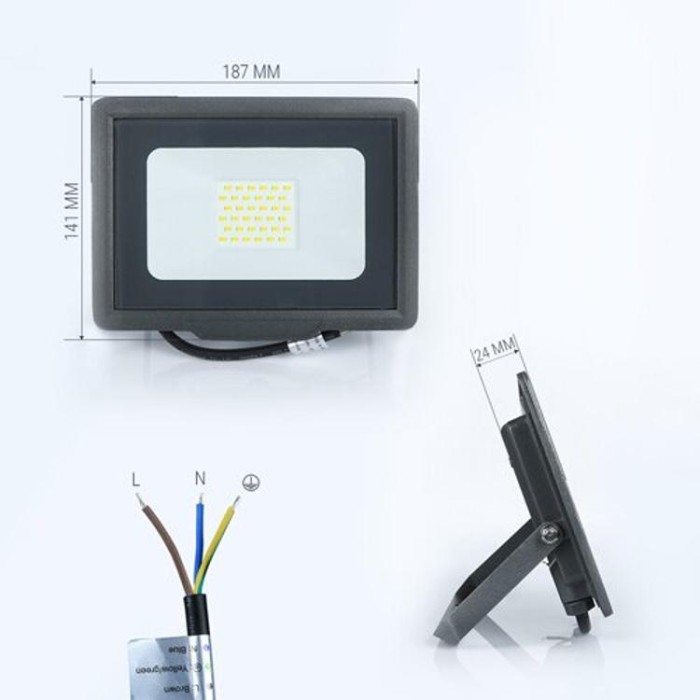 купить купить Светодиодный прожектор BIOM 30W S5-SMD-30-Slim 6200К 220V IP65  