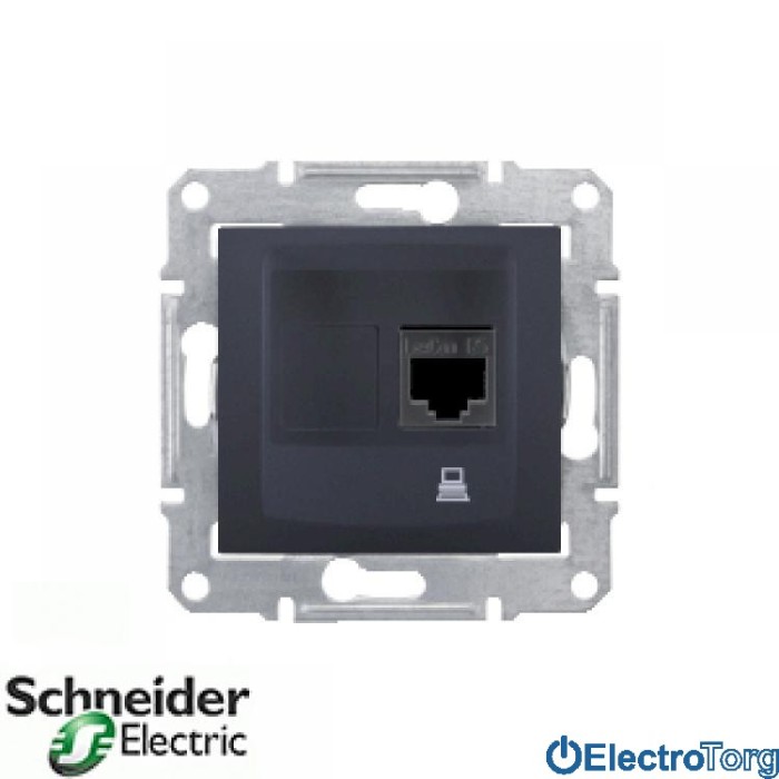 Компьютерная розетка RJ45 5e STP графитовая Sedna Schneider Electric (Шнайдер Электрик)