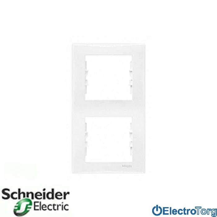 Рамка двойная вертикальная белая Sedna Schneider Electric (Шнайдер Электрик)