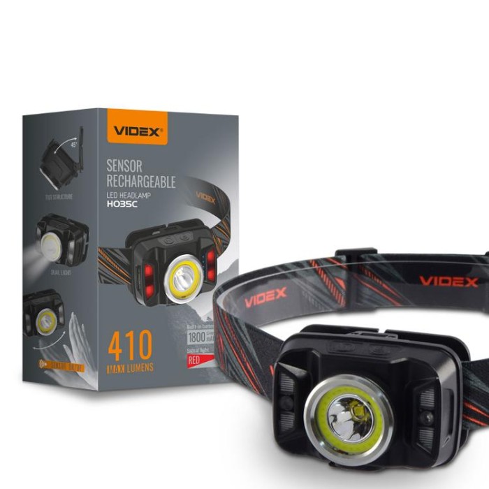 купить купить Налобний світлодіодний ліхтарик VIDEX VLF-H035C 410Lm 5000K  