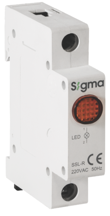 Індикатор світлосигнальний модульний SIGMA 220V AC, червоний (SSL-R220A)