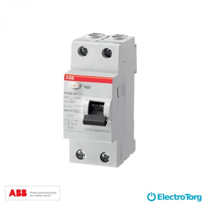 купить купить Устройство защитного отключения (УЗО) FH 202 AC-40/0,03/УЗО 40А ABB  