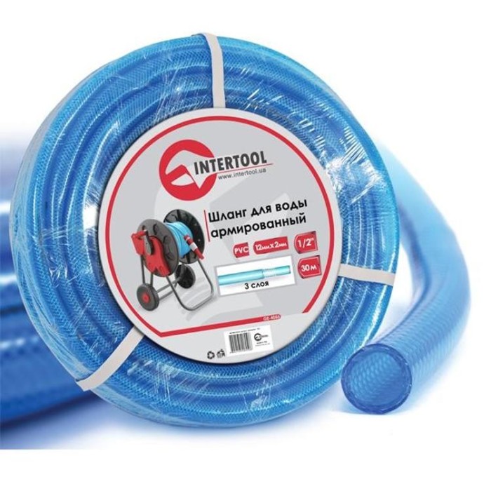 купить купить Шланг для воды 3-х слойный 1/2&quot;, 30 м, армированный PVC INTERTOOL GE-4055  