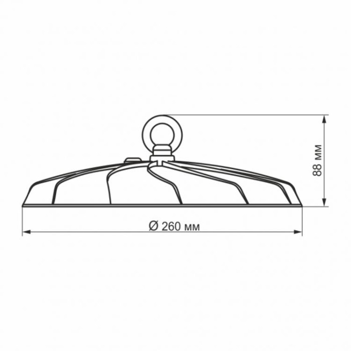 купить купить LED светильник высотный ХайБей 100W 5000K черный VIDEX  