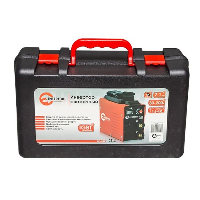 купить купить Сварочный инвертор 230 В, 30-200 А, 7,1 кВт INTERTOOL DT-4120  