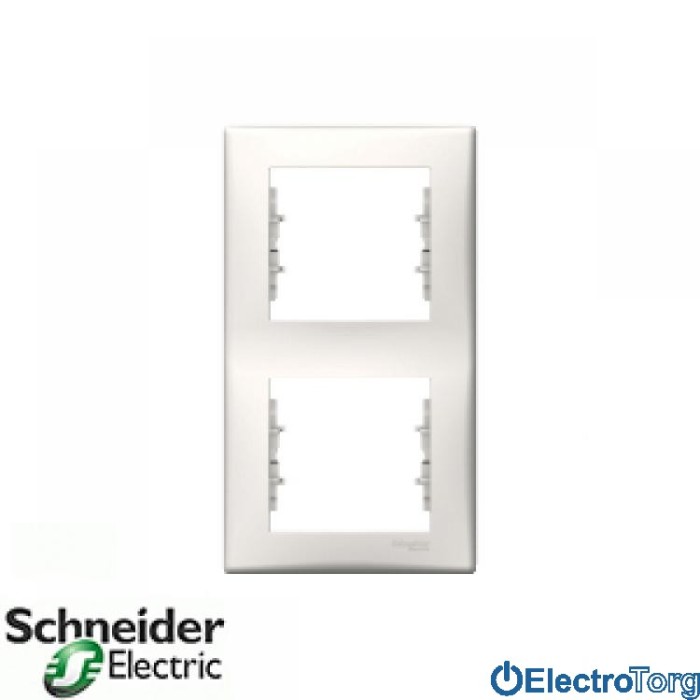 Рамка двойная вертикальная модуль слоновая кость Sedna Schneider Electric (Шнайдер Электрик)