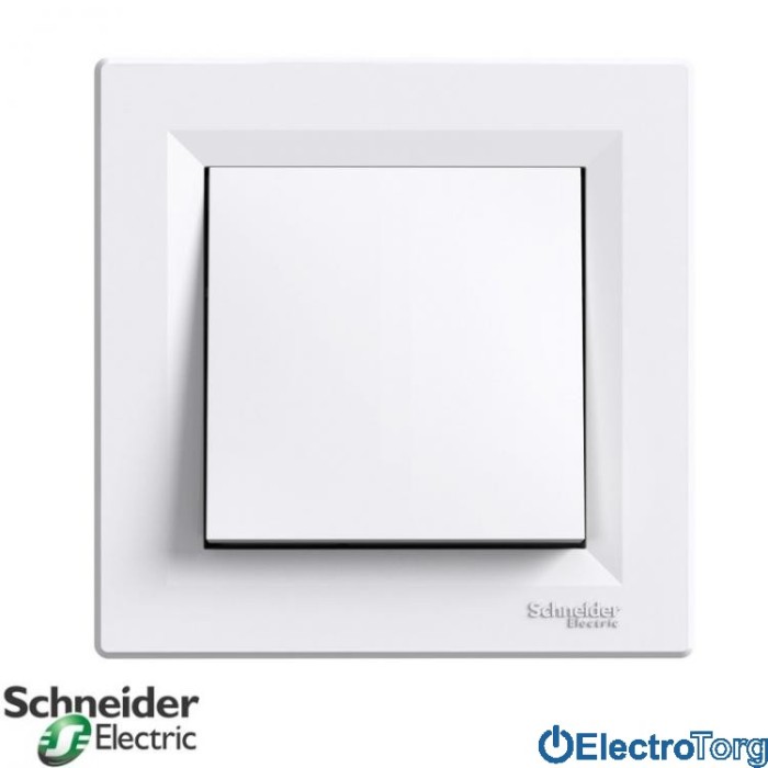 Выключатель одноклавишный IP44 белый Asfora Schneider Electric (Шнайдер Электрик)
