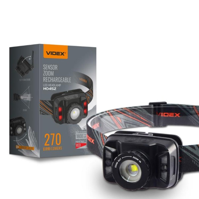 купить купить Налобний світлодіодний ліхтарик VIDEX VLF-H045Z 270Lm 5000K  