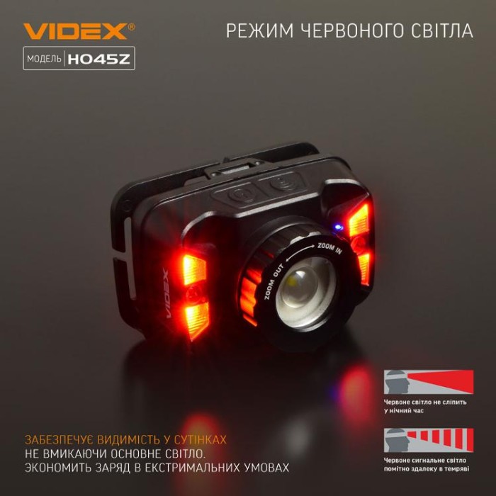 купить купить Налобний світлодіодний ліхтарик VIDEX VLF-H045Z 270Lm 5000K  