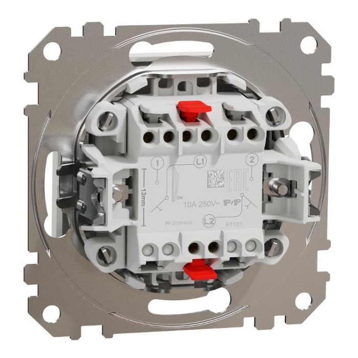 купить купить Кнопковий двоклавішний вимикач 10A, білий, Sedna Design&amp;Elements Schneider Electric  