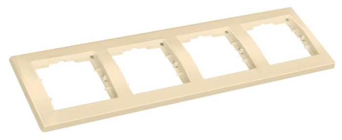 Рамка вертикальна чотиримісна CANDELA, Mutlusan, крем (2125 800 2402)