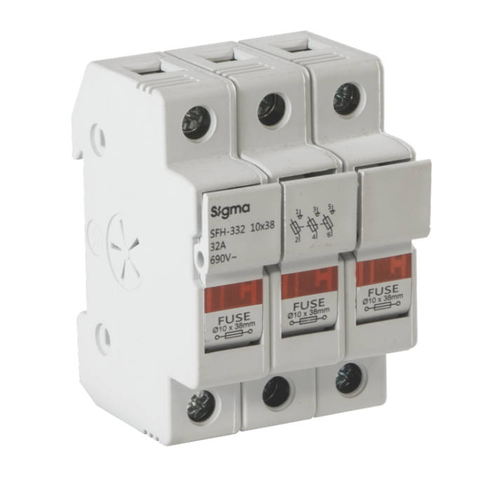 Тримач запобіжника плавкого SIGMA 3Р, 32А (SFH332)