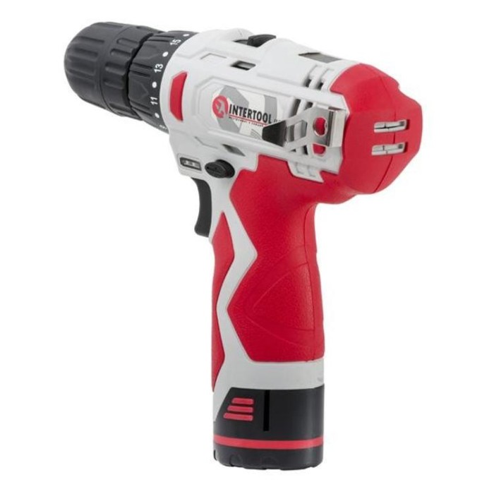 купить купить Дрель-шуруповерт аккумуляторная Li-Ion 12В INTERTOOL DT-0310  