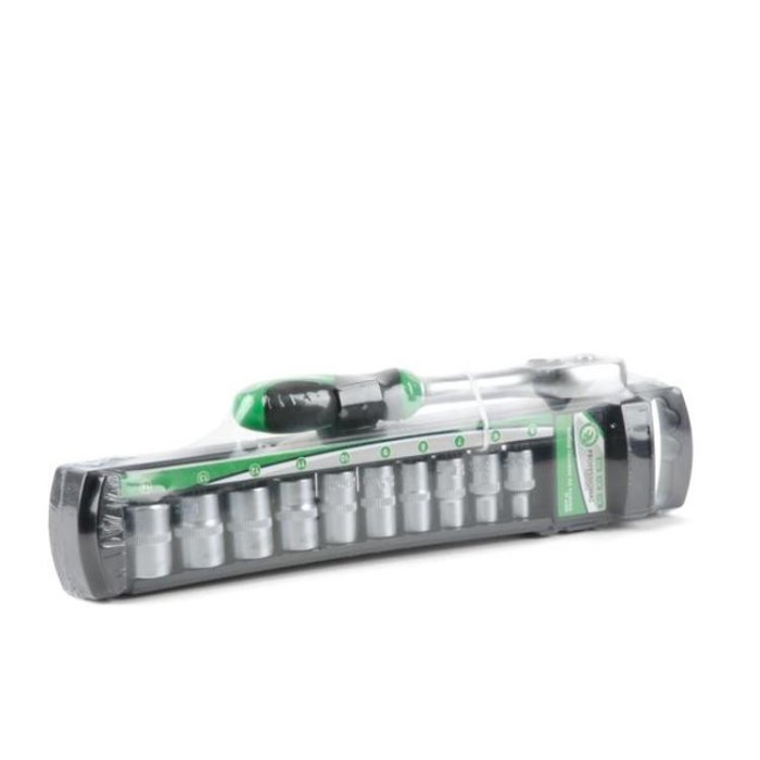 купить купить Набор головок 10 шт 1/4&quot;c трещеткой INTERTOOL ET-6008  