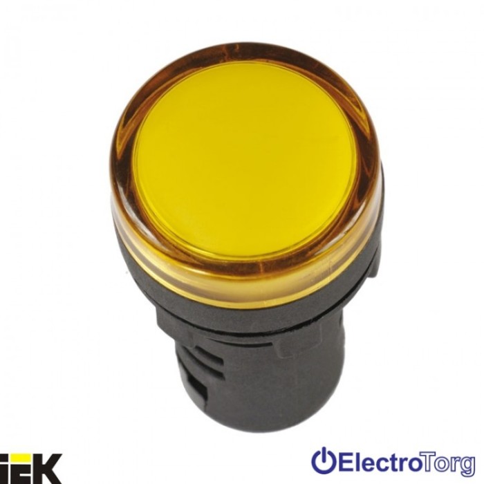 купить купить Лампа AD-22DS LED-матрица d22мм желтый 110В AC/DC ИЭК  