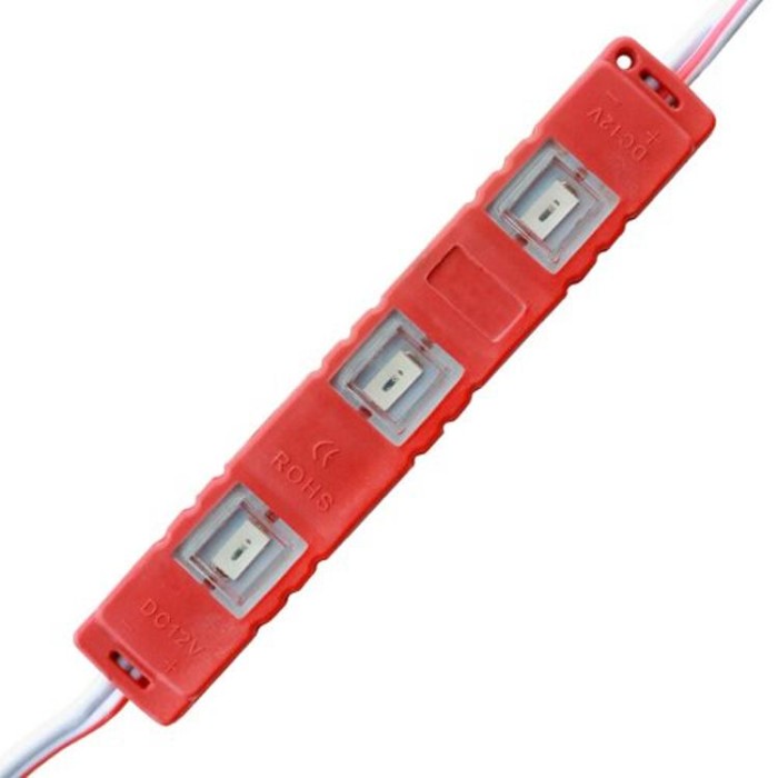 купить купить Светодиодный модуль BRT M2 5630-3 led R 1,2W, 12В, IP65 красный закрытый с линзой  