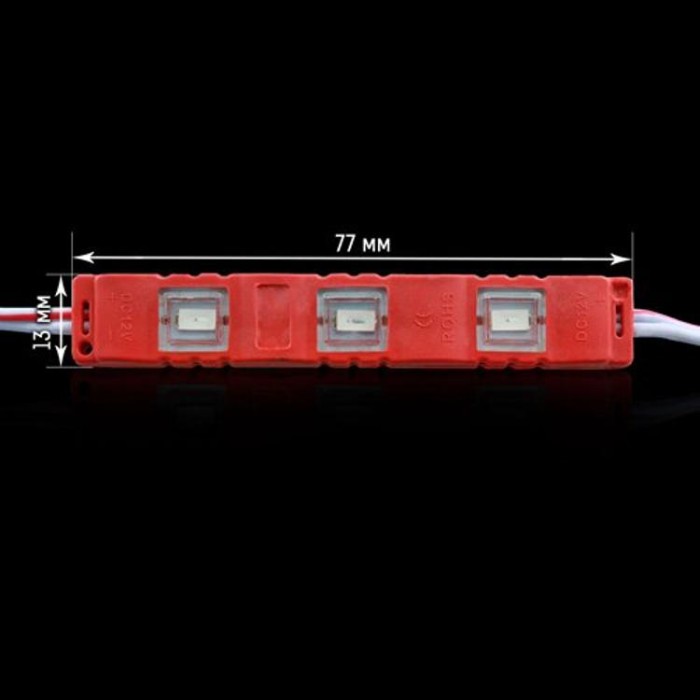 купить купить Светодиодный модуль BRT M2 5630-3 led R 1,2W, 12В, IP65 красный закрытый с линзой  