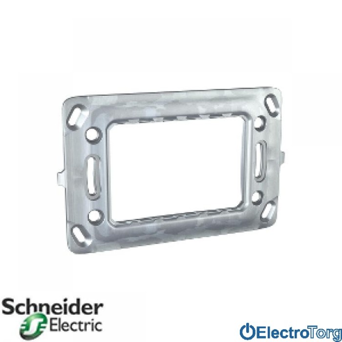 Суппорт металлический 3-модульный для механизмов Unica Schneider