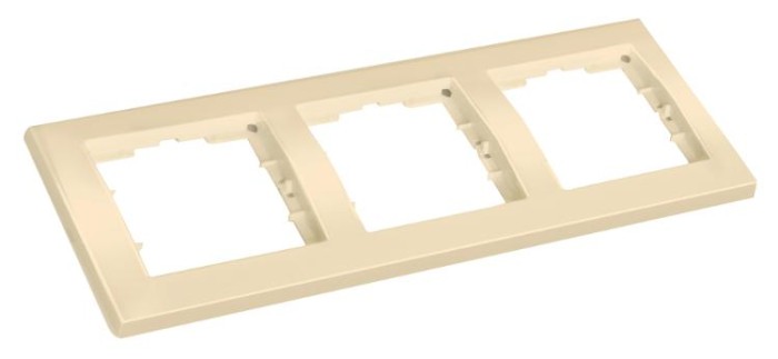 Рамка вертикальна тримісна CANDELA, Mutlusan, крем (2125 800 2302)