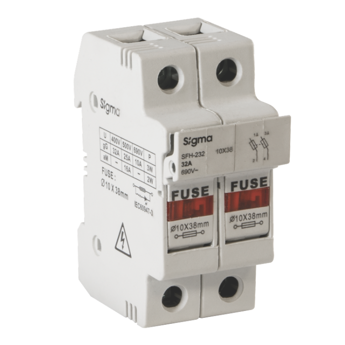 купить купить Тримач запобіжника плавкого SIGMA 2Р, 32А (SFH232)  
