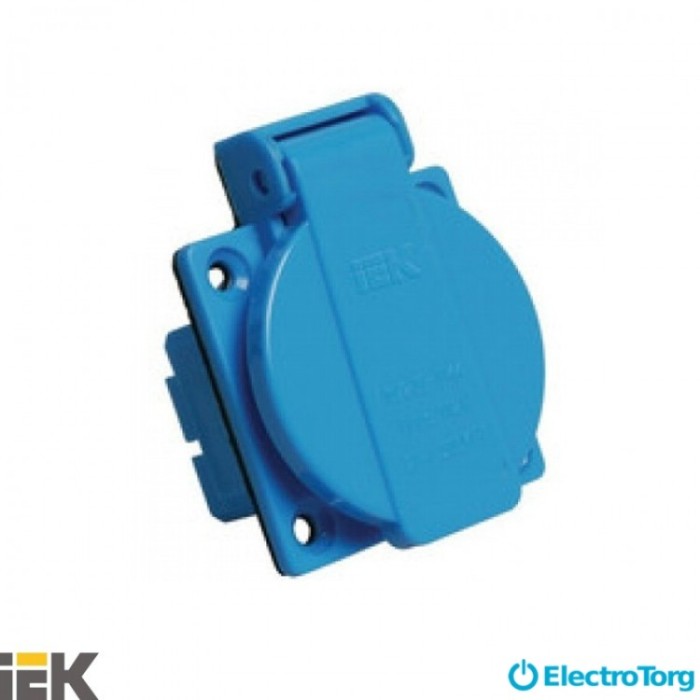 Розетка панельная РП10-3 скрытая с защитной крышкой ИЭК(IEK)