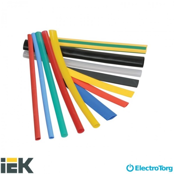 купить купить Термоусадочная трубка ТТУ 60/30 желто-зеленая 25 м/рол ИЭК