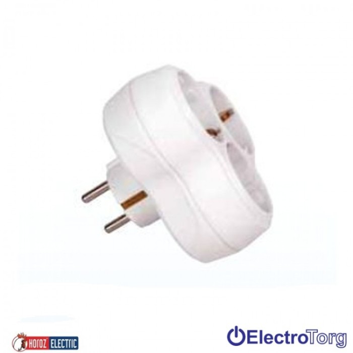 купить купить Тройник с заземлением Horoz Electric  
