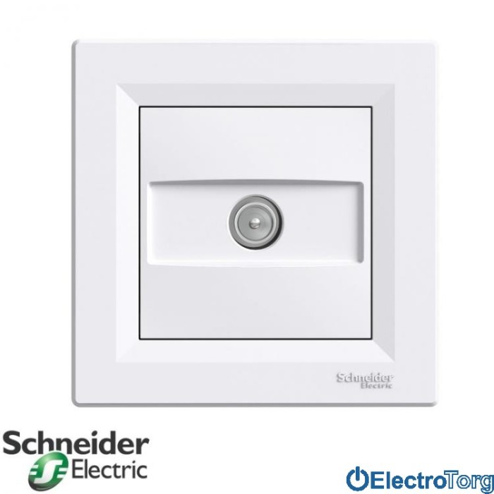 Розетка проходная (2) TV белая Asfora Schneider Electric (Шнайдер Электрик)