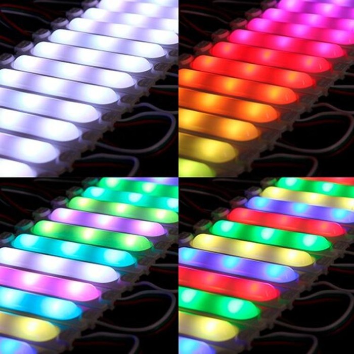 купить купить Светодиодный модуль BRT XG61 5050-3 led RGB IC 2811 0.72W 12В с линзой  