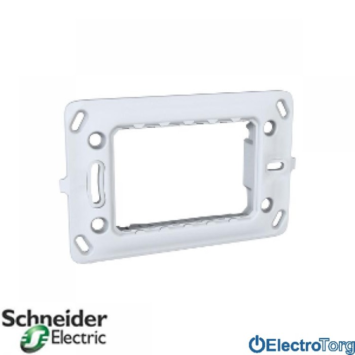 Суппорт пластиковый 3-модульный для механизмов Unica Schneider