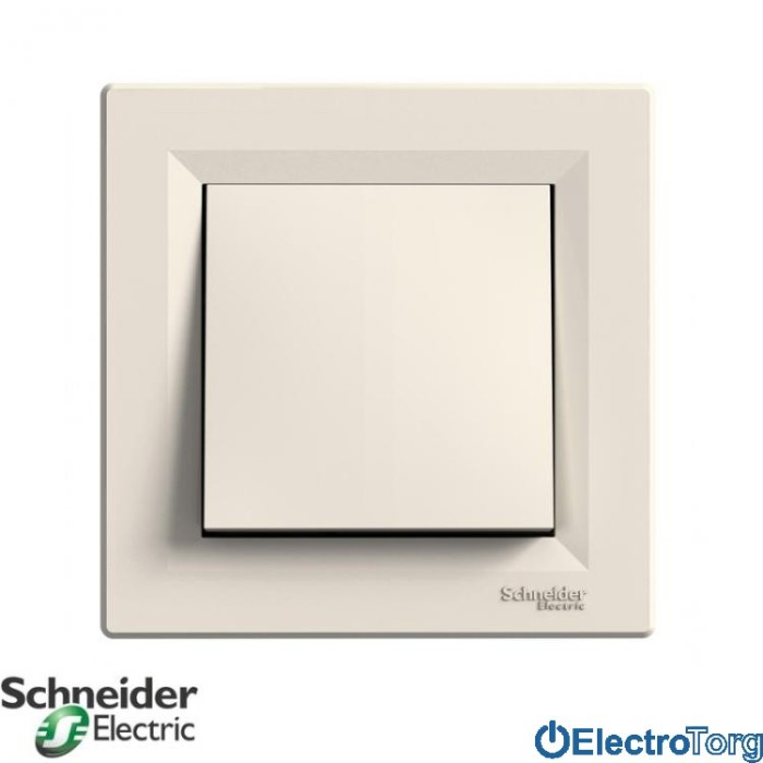 Выключатель одноклавишный кремовый IP44 Asfora Schneider Electric (Шнайдер Электрик)