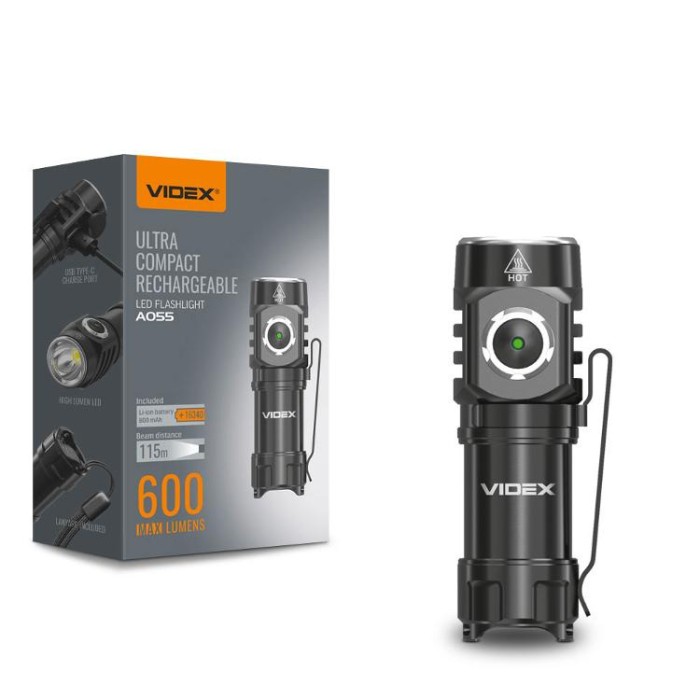купить купить Портативний світлодіодний ліхтарик VIDEX VLF-A055 600Lm 5700K  