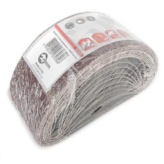 купить купить Лента шлифовальная 75x457 мм, зерно 36, уп. 10 шт. INTERTOOL BT-0303  