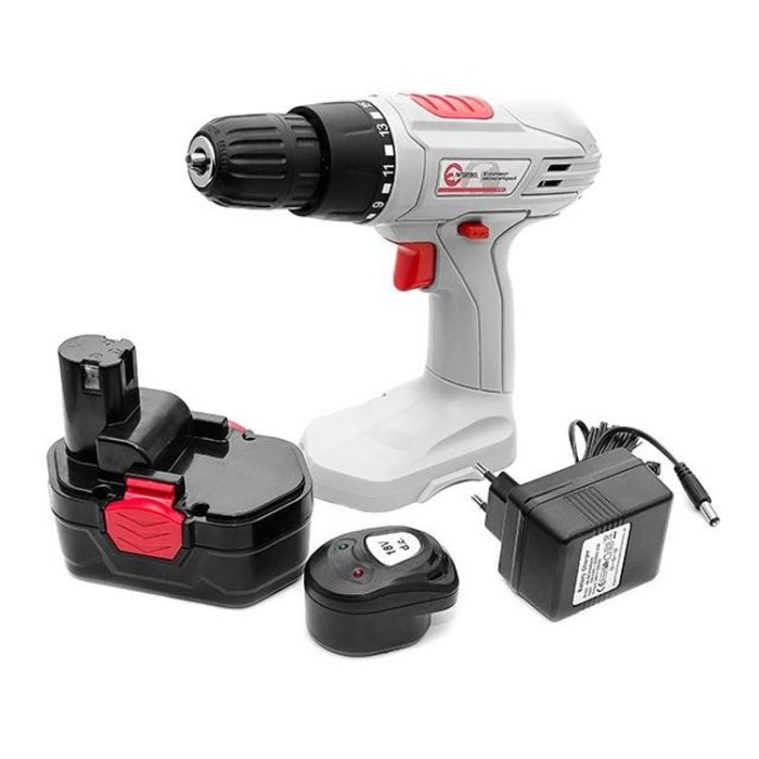 купить купить Дрель-шуруповерт аккумуляторная NiCd 18В INTERTOOL DT-0312  
