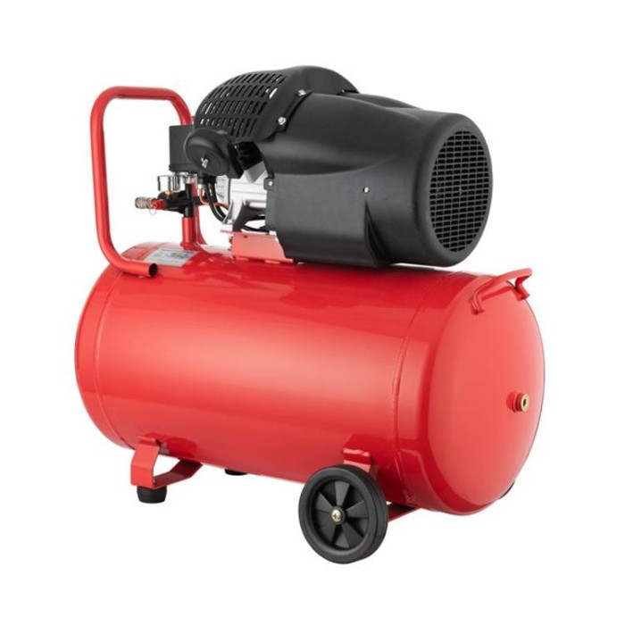 купить купить Компрессор 100 л, 2.23 кВт, 220 В, 8 атм, 354 л/мин, 2 цилиндра INTERTOOL PT-0005  