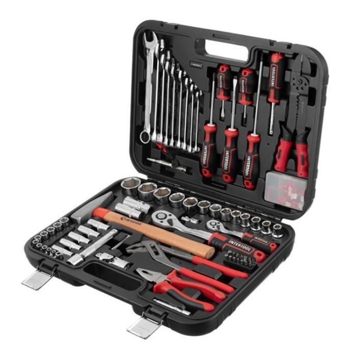 купить купить Набор инструментов 1/2&quot;&amp;1/4&quot;, 100ед., Cr-V STORM INTERTOOL ET-8100  