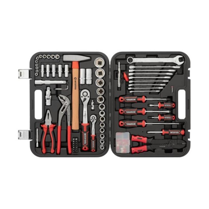 купить купить Набор инструментов 1/2&quot;&amp;1/4&quot;, 100ед., Cr-V STORM INTERTOOL ET-8100  