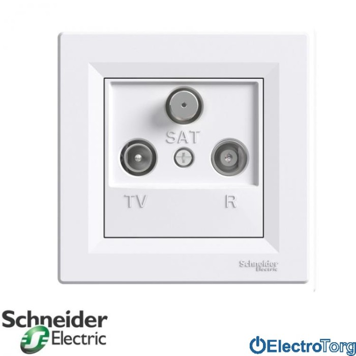 Розетка оконечная TV-R-SAT белая Asfora Schneider Electric (Шнайдер Электрик)