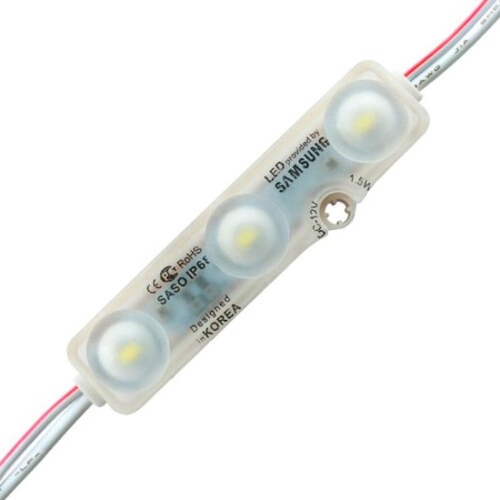 купить купить Светодиодный модуль BRT XG28 5630-3 led W 1,5W Samsung 6500K, 12В, IP68 белый  