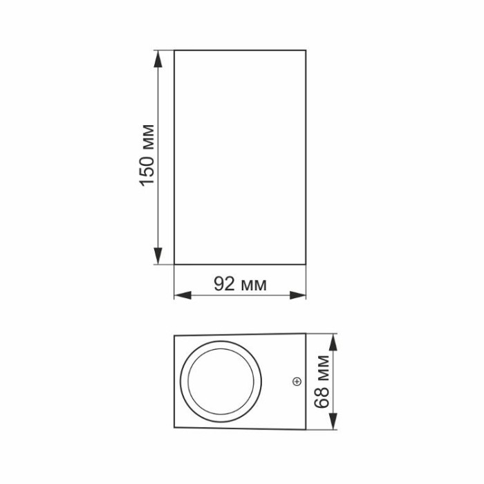 купить купить LED Світильник архітектурний AR012G IP54 VIDEX GU10x2  